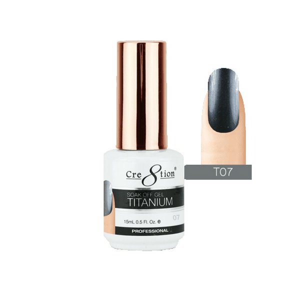 Cre8tion - Titanium Soak Off Gel (.5fl oz/15ml) Titanium 07