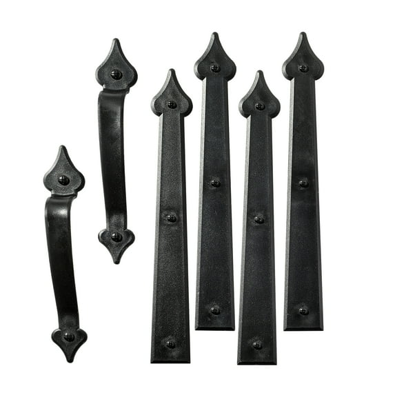 Cre8tive Hardware Classic Spade Magnetic Garage Door Hardware (6-Piece Set)