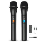 Fixdono Wireless Microphone, Dual Karaoke Microphone System, Handheld Cordless Microphone for Party, Karaoke, Singing, Wedding