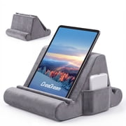 CreaDream Tablet Pillow Holder, Foldable iPad Stand for Lap, Bed and Desk -Tablet Soft Pad Dock with Pocket & Stylus Mount Compatible with IPad Pro 12.9, 10.5, 9.7 Air Mini 6 5 4 3