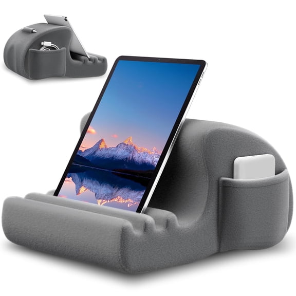 CreaDream Tablet Pillow Stand, Tablet Holder for Bed, Lap and Desk with 3 Viewing Angles, Soft Pillow Pad Compatible with 4-13" Tablets, iPad Pro 13 11 Air, Galaxy Tab