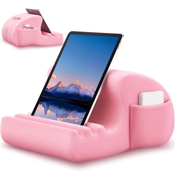 CreaDream Tablet Pillow Stand, Tablet Holder for Bed, Lap and Desk with 3 Viewing Angles, Soft Pillow Pad Compatible with 4-13" Tablets,