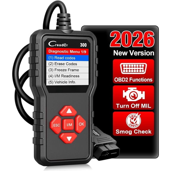 Creader 300 OBD2 Scanner,Engine Fault Code Reader,Support Read Data Stream,Scanner for  OBDII Protocol  Since 1996, Lifetime  Update,2026 Upgraded Ver. of CR3001