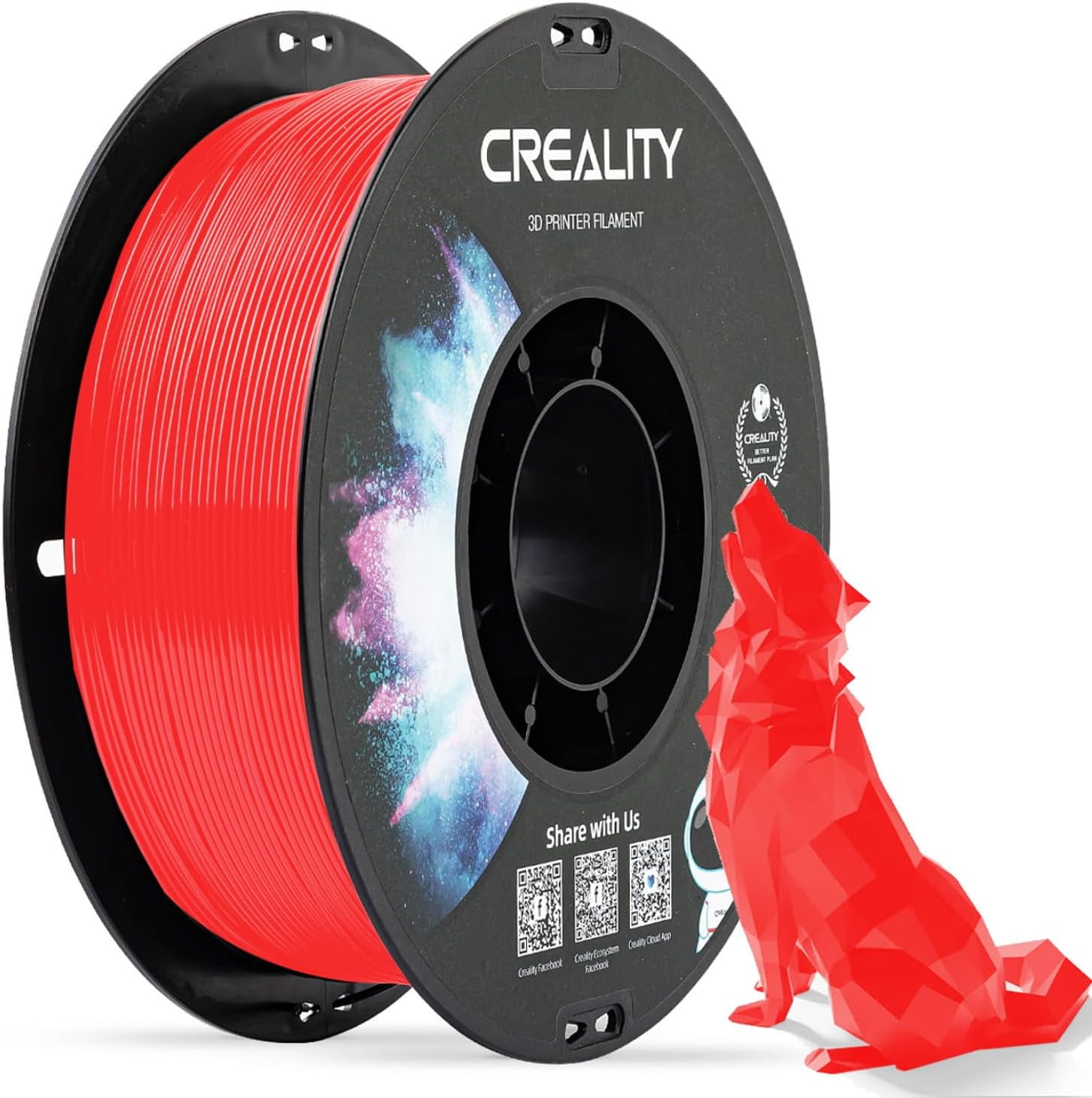 Creality 3D Printer Filament PETG Filament 1.75mm 2.2lbs Odorless NonToxic High Precision