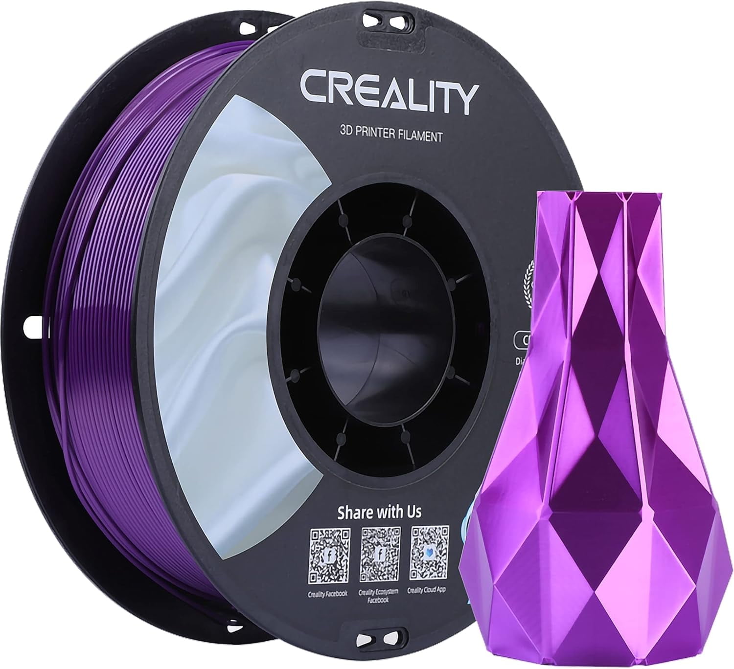 Creality 3D Printing Silk PLA Filament 3D Printer Purple Shiny Filaments 1.75mm Neatly Wound