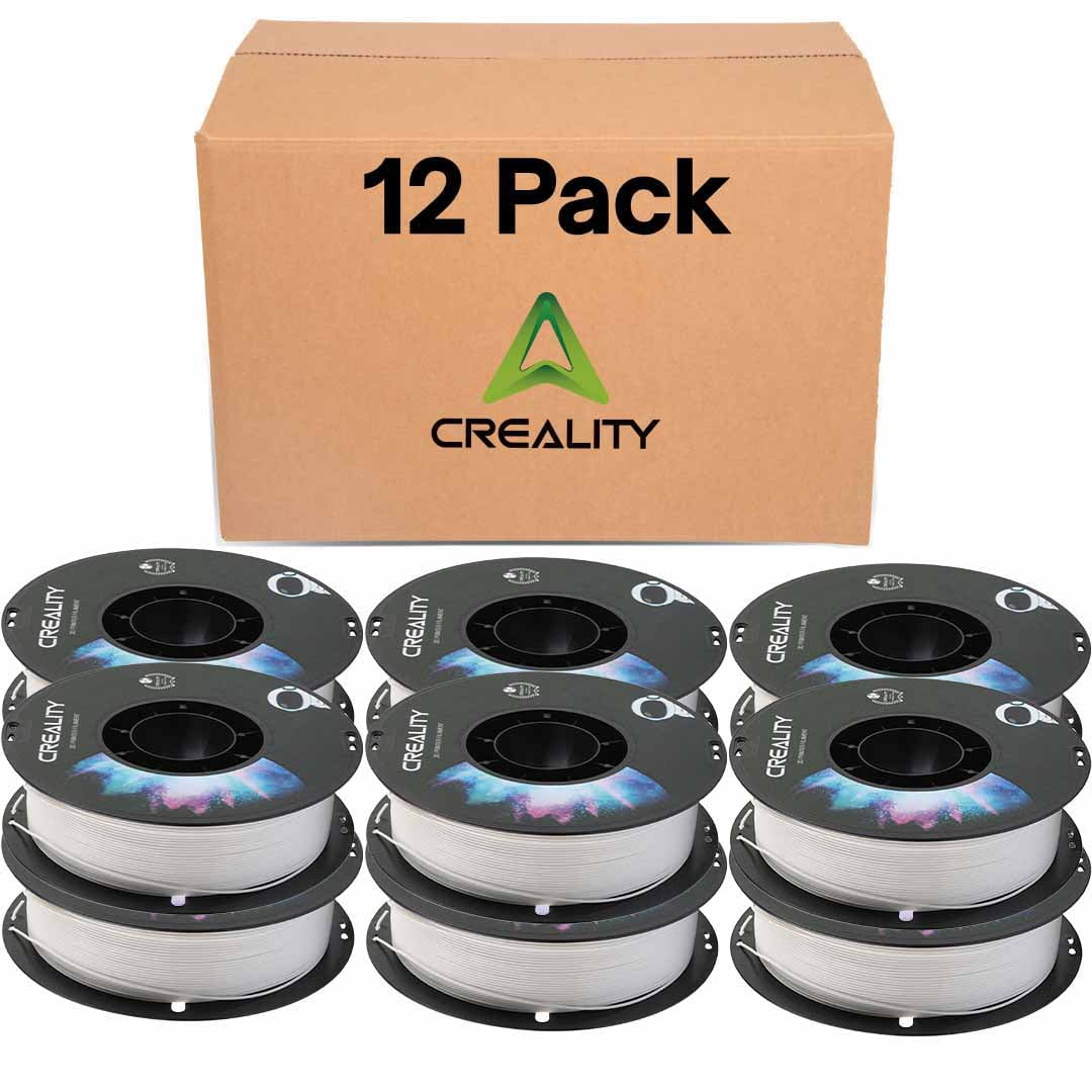 Creality 95A TPU 3D Filament  1.75mm Flexible & Durable High-Speed Printing Elastic TPU Use w FDM Printers for Soft PartsWhite 12 Unit per pack