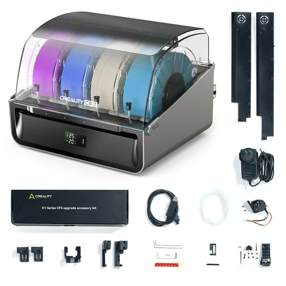 Creality CFS Filament System with K1 Upgrade Accessory Kit, Multi-Color 3D Printing up to 16 Colors, Auto Filament Switch, RFID & Moisture-Proof Storage, Compatible with K1 Max, K1C, K1, K1 SE