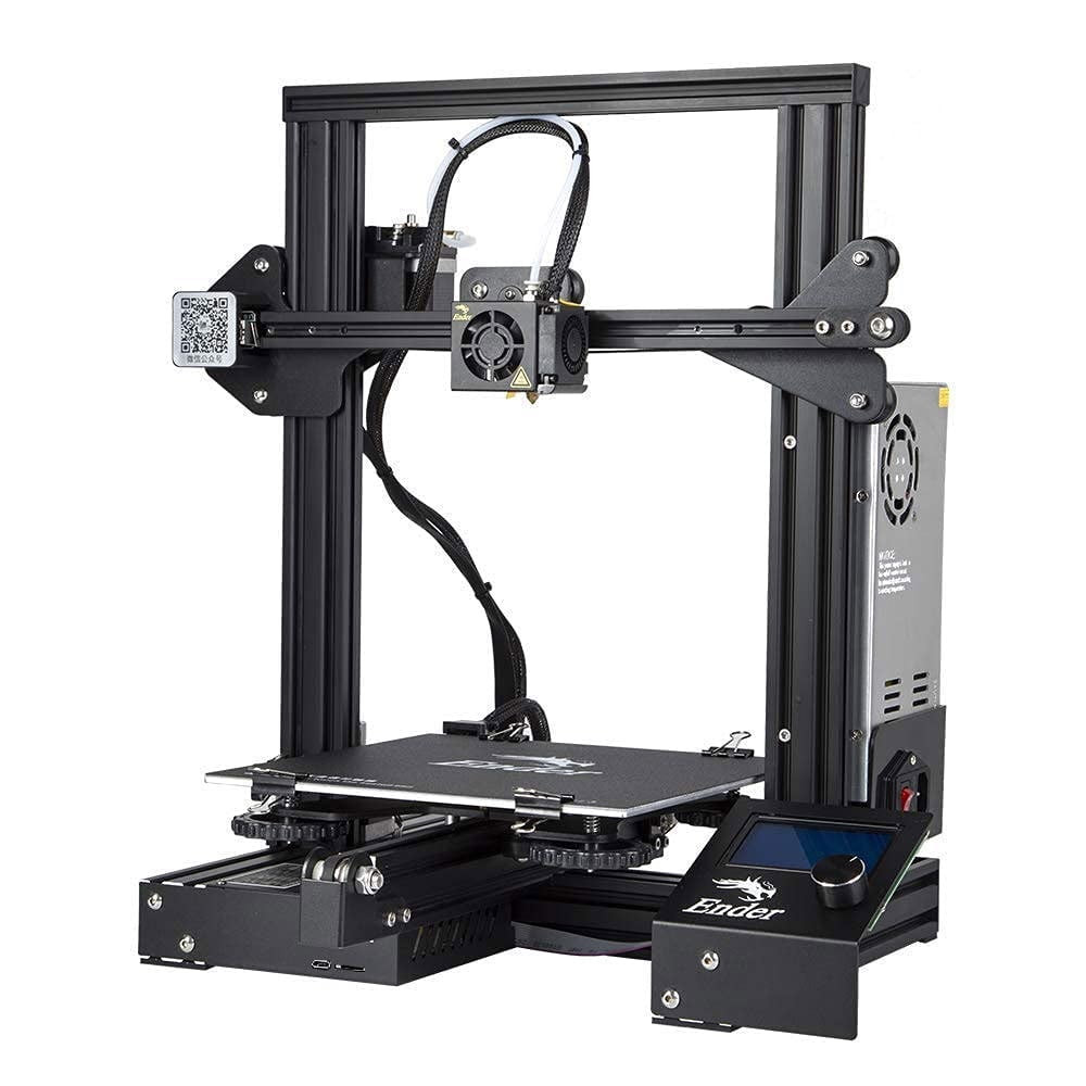 Black Aluminum Open Source 3D Printer with Resume Function