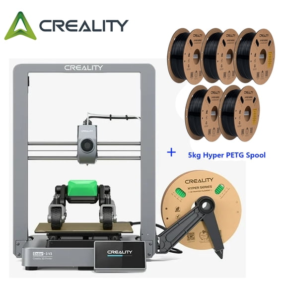 Creality Ender-3 V3 Speedy 600mm/s CoreXZ 3D Printer with Stable New Metal Build, Dual-Gear Direct Extruder, Auto-Leveling, Intelligent Self-Check, Input Shaping with G-Sensor, 220*220*250mm