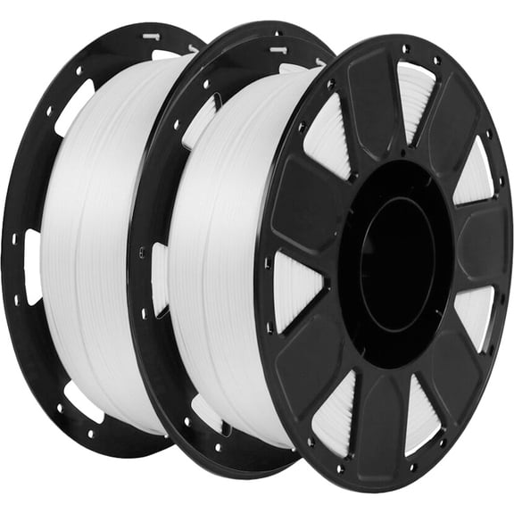 Creality Ender PLA Filament 1.75mm 2 Roll Bundle - White - No-Tangle, Eco-Friendly, Strong Bonding, Universal 3D Printer Fit - 2 Units Per Pack