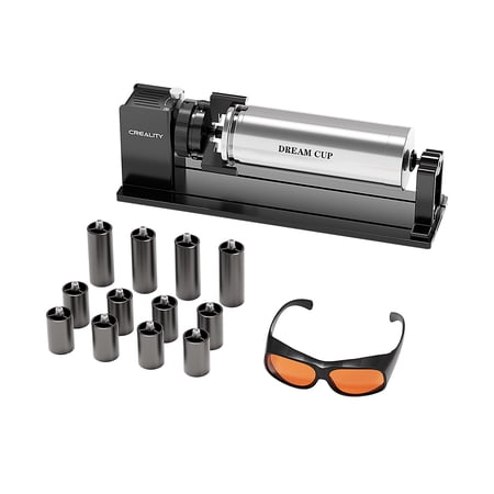 Creality Falcon A1 Laser Engraver Upgrade Rotary Kit Pro with 12 Piece Multifunctional Adjustable Raisers with Goggles