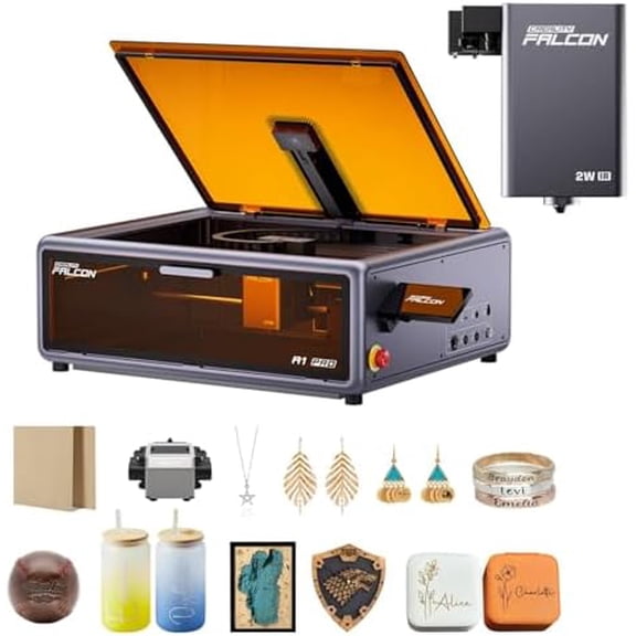 Creality Falcon A1 Pro 20W Enclosed Laser Engrave with 2W IR Laser Module+ LCD Screen+ Real-time Camera
