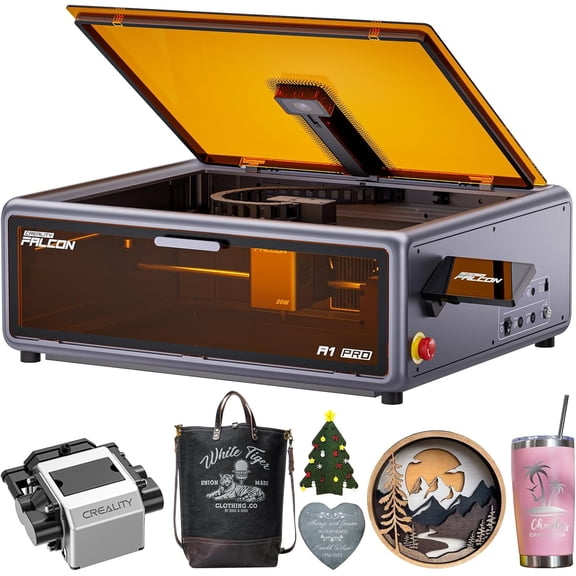 Creality Falcon A1 Pro 20W Laser Engraver, Full Enclosed Class 1 Safety Engraving Machine,APP Control for Wood and Metal