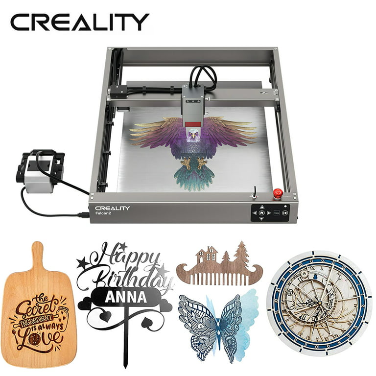 Official Creality Falcon 2 Laser Engraver, 22W Output Laser Cutter DIY  Laser Engraving Machine, 25000mm/min Speed Integrated Air Assist  Pre-Assembled