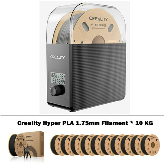 Creality Filament Dryer Box Pro Dust-Proof and Moisture-Proof 3D Printing Filament Storage Dryer Box Free with 10KG Hyper PLA Filament High Speed Printing, Black