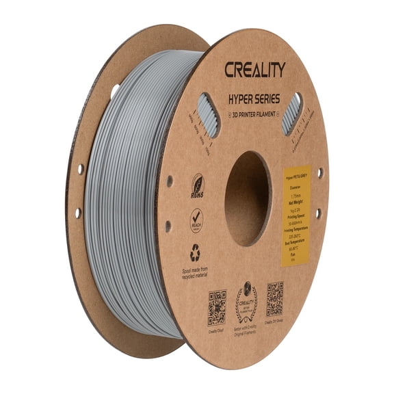 Creality Gray PETG Filament 1.75mm High-Speed 3D Filament for K1 Max 30-600mm/s Printing 1kg/2.2lb Spool Hyper PETG w Dimensional Accuracy +/- 0.03mm