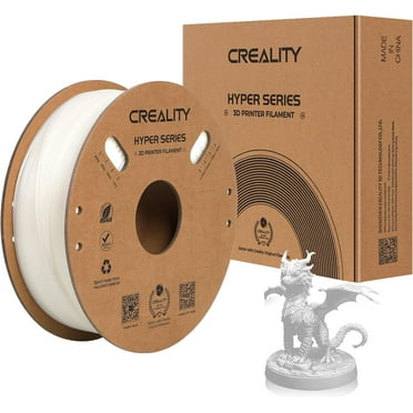 Creality Hyper ABS Filament 3D Printer Filament 1.75mm 350mm/s High-Speed Printing Dimensional Accuracy ± 0.05 mm 2.2lbs Compatible with Most 3D Printers, White