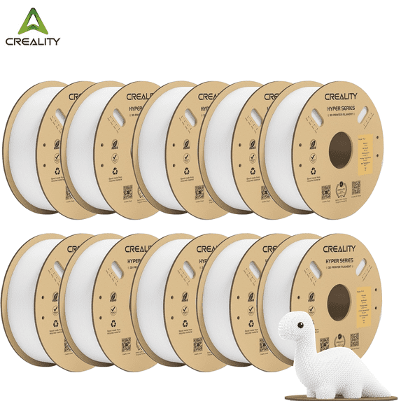 Creality Hyper ABS Filament 3D Printer Filament 1.75mm 350mm/s High-Speed Printing Dimensional Accuracy ± 0.05 mm 2.2lbs Compatible with Most 3D Printers, White