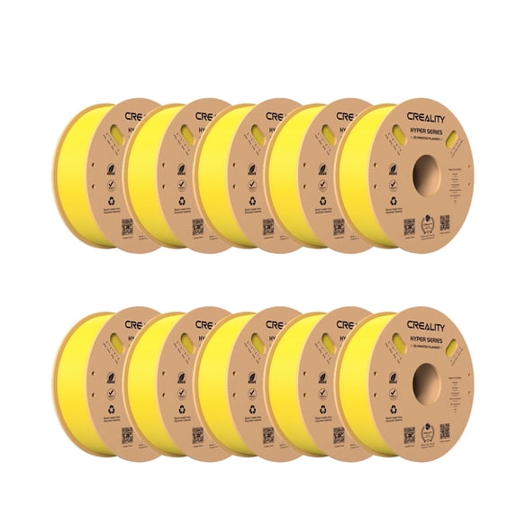 Creality Hyper PLA 1.75 mm Filament 3D Printer Filament for Home Shcool Office Beginners 10kg/22lbs Spool-Yellow