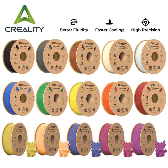 Creality Hyper PLA 1.75 mm Filament K1 Max/Ender 3 V3 SE/KE Fused Deposition Modeling 3D Printer Filament for Home Shcool Office Beginners 15kg/33 lbs Spool