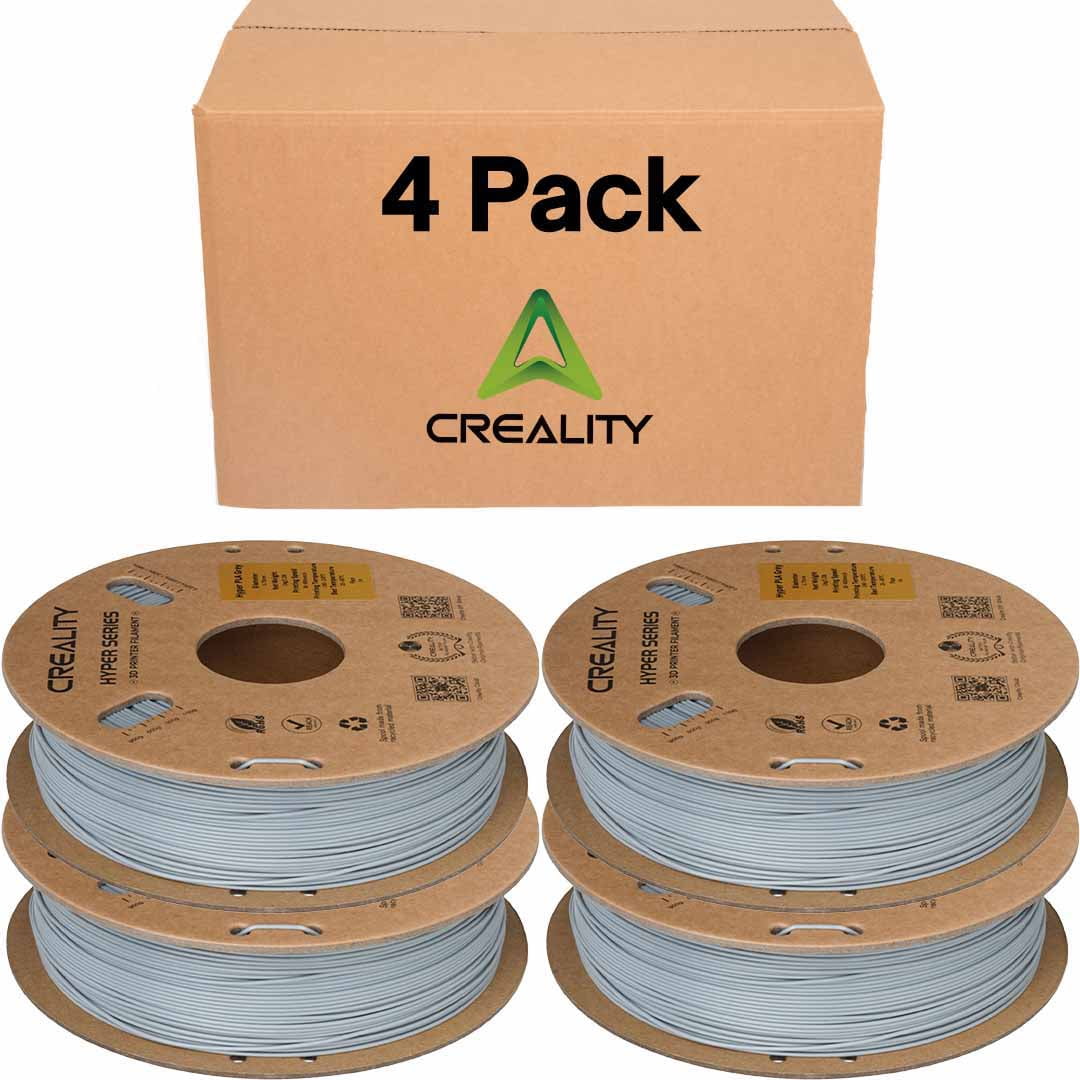 Creality Hyper PLA 3D Printer Filament 600mm/s High-Speed +/-0.03mm Accuracy For Creality K1 Max Ender-5 S1 Anycubic Prusa Bambu Grey 4 Unit per pack