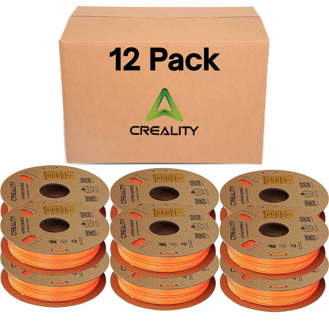 Creality Hyper PLA 3D Printer Filament 600mm/s High-Speed +/-0.03mm For Creality K1 Max Ender-5 S1 Anycubic Prusa Bambu Orange 12 Unit per pack