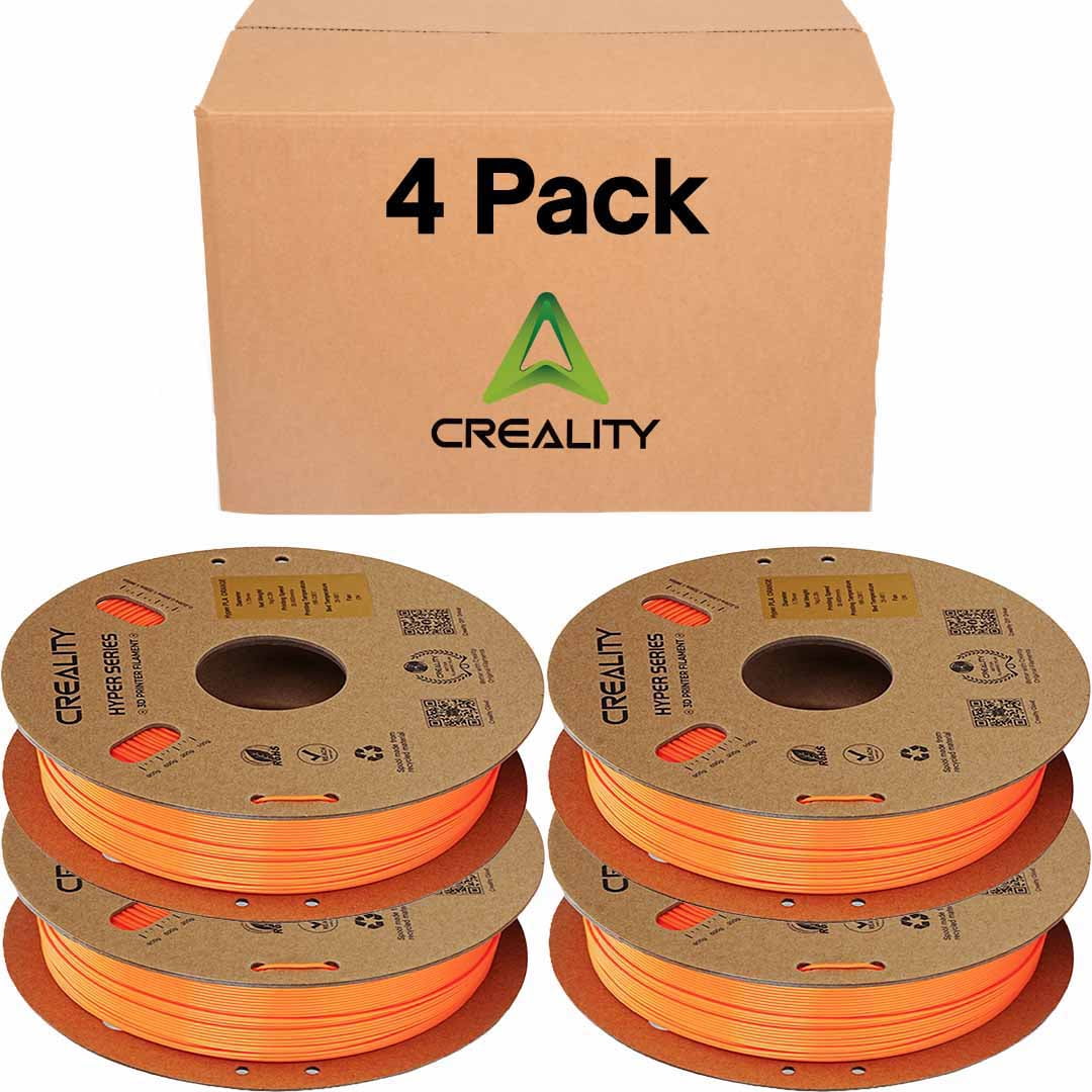 Creality Hyper PLA 3D Printer Filament 600mm/s High-Speed +/-0.03mm For Creality K1 Max Ender-5 S1 Anycubic Prusa Bambu Orange 4 Unit per pack