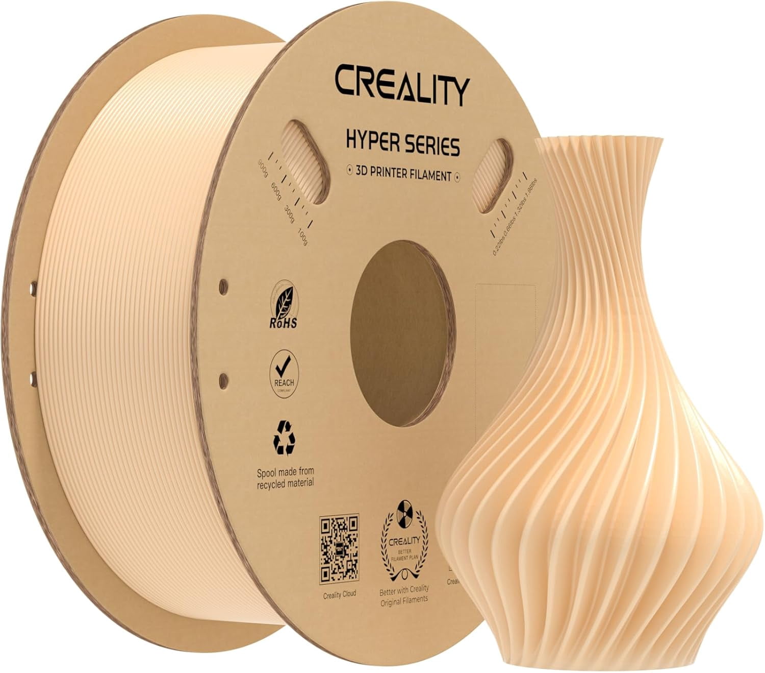 Creality Hyper PLA 3D Printer Filament 600mm/s High-Speed +/-0.03mm Accuracy For Creality K1 Max Ender-5 S1 Anycubic Prusa Bambu Skin 1 Unit per pack