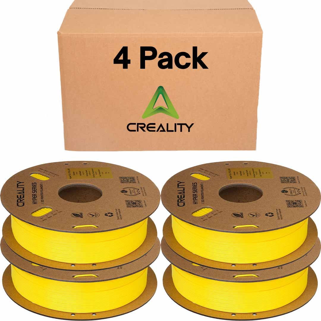 Creality Hyper PLA 3D Printer Filament 600mm/s High-Speed +/-0.03mm For Creality K1 Max Ender-5 S1 Anycubic Prusa Bambu Yellow 4 Unit per pack