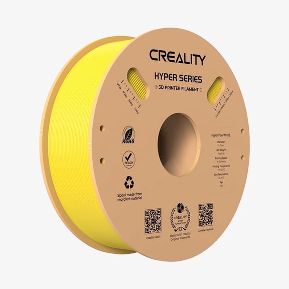 Creality Hyper PLA Filament 3D Printer Filament 600mm/s Higher Toughness High-Speed Printing Dimensional Accuracy +/- 0.03mm 1kg(2.2lbs) Compatible with Most 3D Printers, Yellow