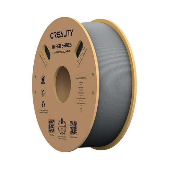 Creality Hyper PLA Filament 3D Printer Filament 600mm/s Higher Toughness High-Speed Printing Dimensional Accuracy +/- 0.03mm 1kg(2.2lbs) Compatible with Most 3D Printers, Grey