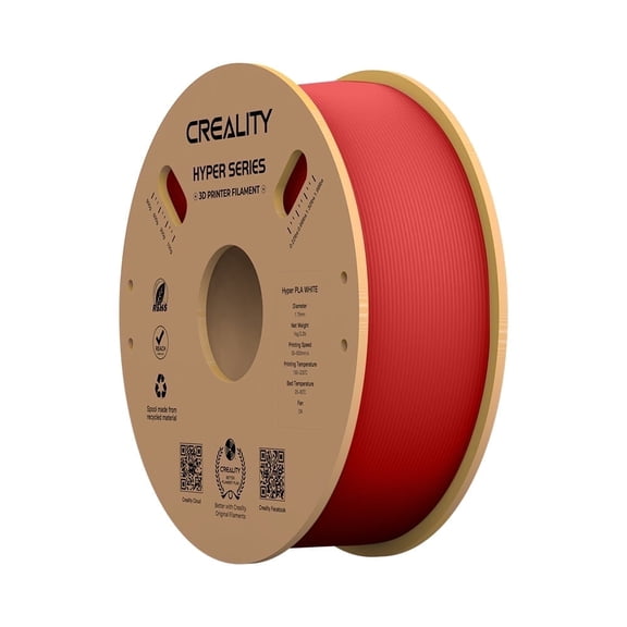 Creality Hyper PLA Filament 3D Printer Filament 600mm/s Higher Toughness High-Speed Printing Dimensional Accuracy +/- 0.03mm 1kg(2.2lbs) Compatible with Most 3D Printers, Red