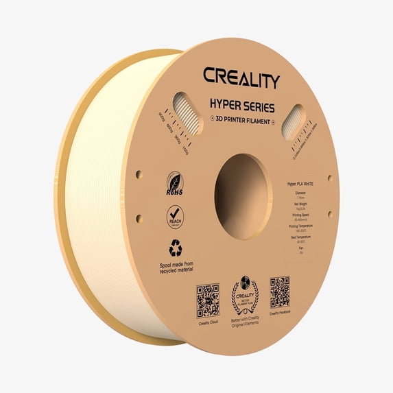 Creality Hyper PLA Filament 3D Printer Filament 600mm/s Higher Toughness High-Speed Printing Dimensional Accuracy +/- 0.03mm 1kg(2.2lbs) Compatible with Most 3D Printers, Complexion