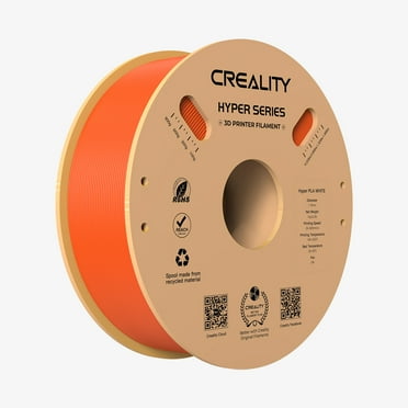 Creality Hyper PLA Filament 3D Printer Filament 600mm/s Higher Toughness High-Speed Printing Dimensional Accuracy +/- 0.03mm 1kg(2.2lbs) Compatible with Most  3D Printers, Orange