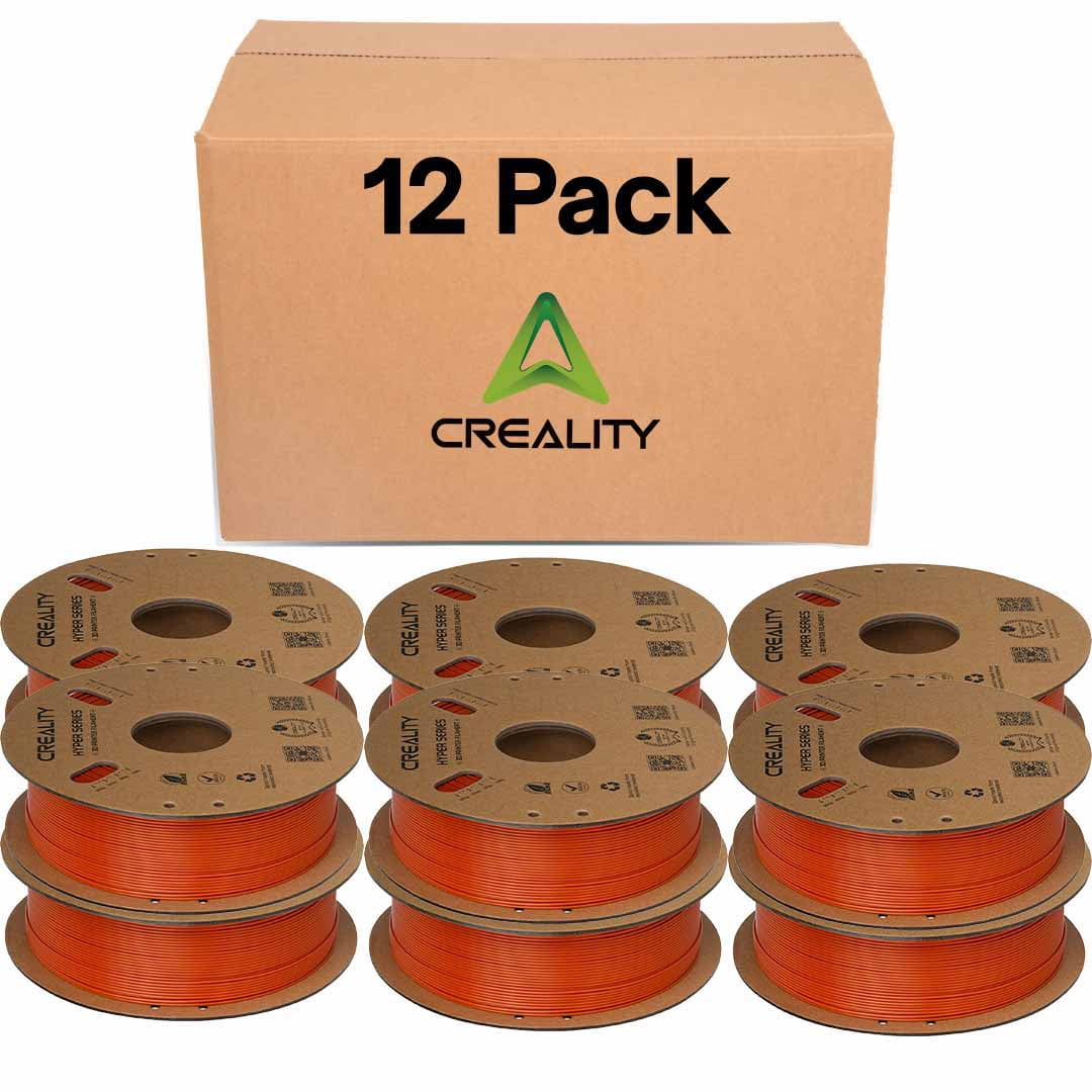 Creality Hyper PLA RFID PLA Filament 1.75mm Brown 1kg (2.2lb) High-Speed Up to 600mm/s, RFID for Creality CFS, ±0.03mm Accuracy, Part 3301010465 - 12 Units Per Pack