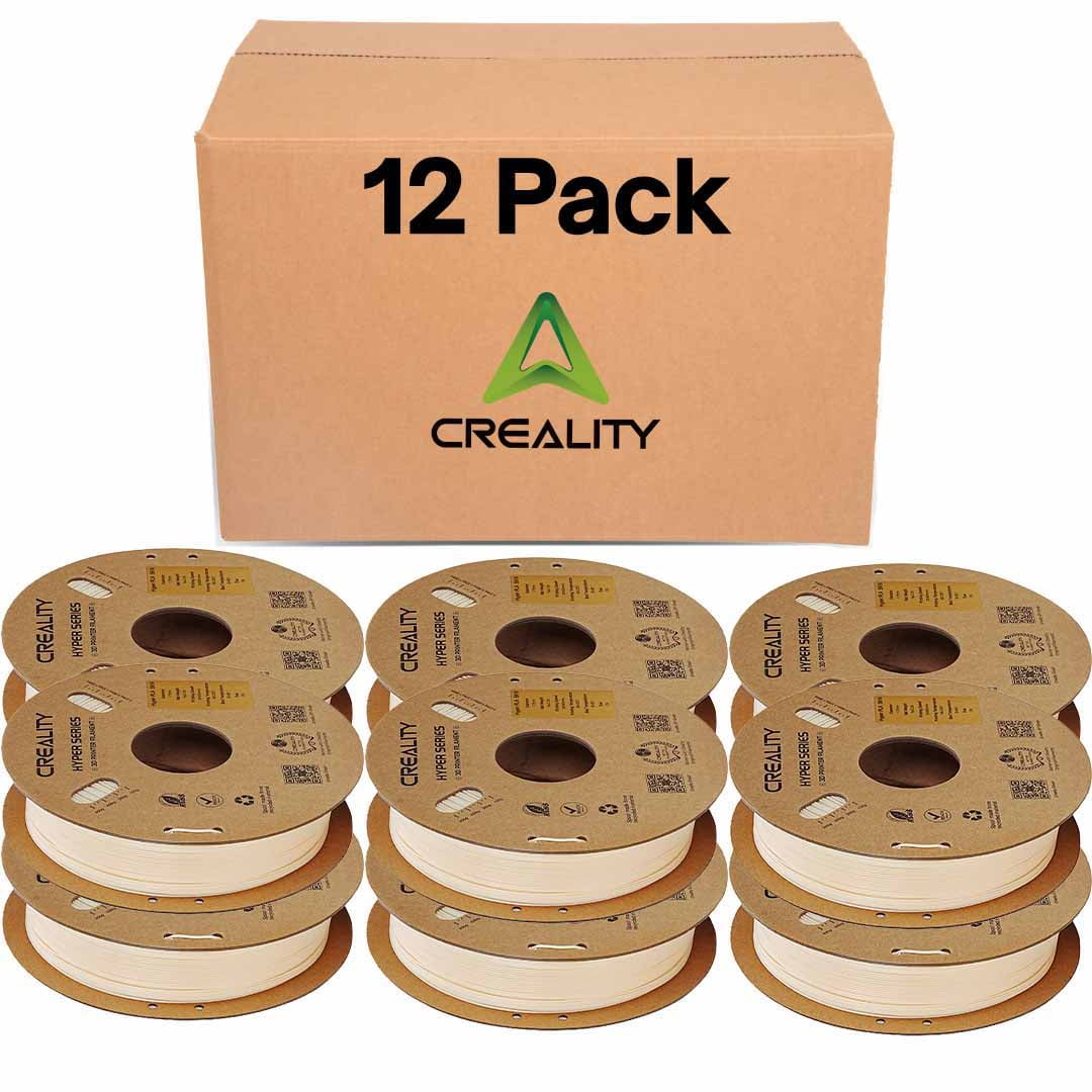 Creality Hyper PLA RFID PLA Filament 1.75mm Skin 1kg (2.2lb) High-Speed Up to 600mm/s, RFID for Creality CFS, ±0.03mm Accuracy, Part 3301010464 - 12 Units Per Pack