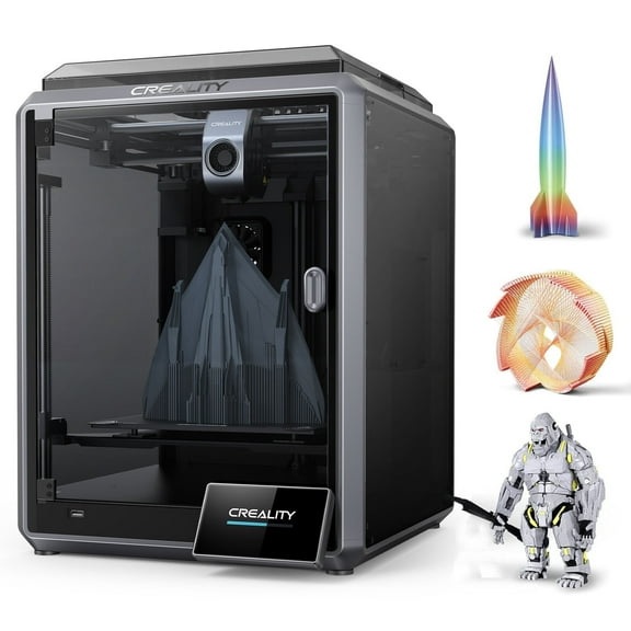 Creality K1 3D Printer Upgrade 600mm/s High-Speed 3D Printer with 4.3" Color Touch Screen, Hands-Free Auto Leveling, Dual Fans Cooler, One Tap Self-Test, Printing Size 220*220*250mm