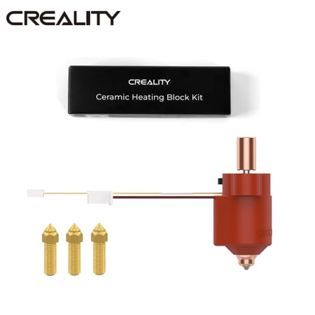 Creality K1 MAX Ceramic Heating Block Kit Faster Speed 300°C High Temperature High Flow + 3pcs Nozzles for K1 /K1 MAX 3D Printer