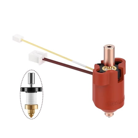 Creality K1 Ceramic Heating Block Kit, 3D Printer 300? High Temperature 60W Fast Heating Titanium Alloy Throat Tube Hotend Heat Block Kit with 0.4mm Nozzles for K1, K1 Max 3D Printer