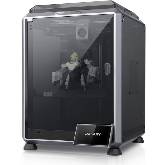 Creality K1C 3D Printer, 2024 New Version 3D Printers with 600mm/s Fast Printing Speed and Clog-Free Direct Extruder, Support 300 Printing and Carbon Fiber Filaments, Auto Leveling and AI Camera