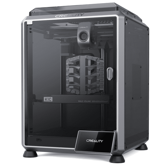 Creality K1C 3D Printer with All-Metal Extruder, Tri-Metal Nozzle, Auto Leveling, Core XY AI - Size: 8.66 * 8.66 * 9.84 in