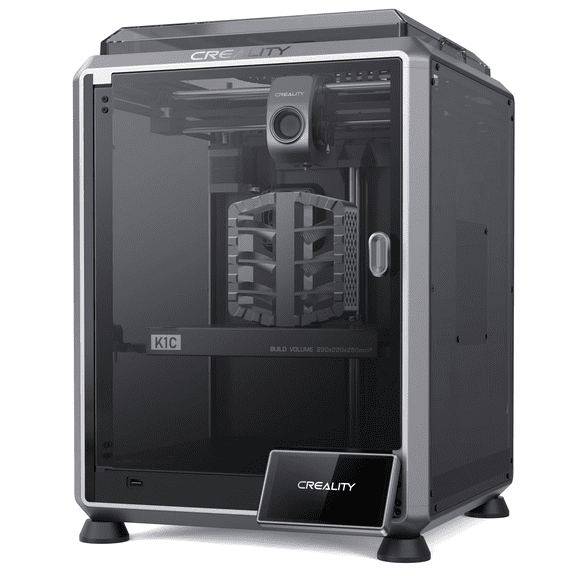 Creality K1C 3D Printer with All-Metal Extruder, Tri-Metal Nozzle, Auto Leveling, Core XY AI - Size: 8.66 * 8.66 * 9.84 in