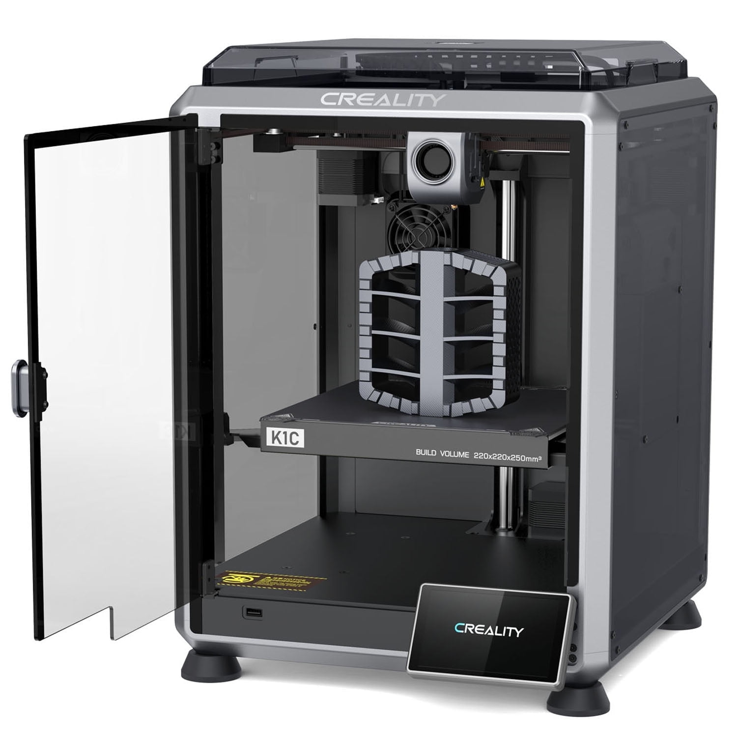 Creality K1C 3D Printer with Reliable Extrusion, 600mm/s Fast Printing Speed, AI Smart Camera, Anti-Vibration Design, Auto Calibration for Leveling, Printing Size 220*220*250mm