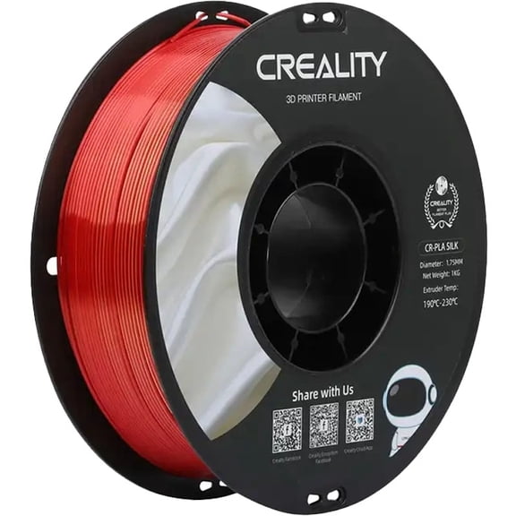 Creality Silk PLA Filament 1.75mm High Gloss 2.2lb Spool Clog-Free Easy Mold Use w Creality Ender CR Series & Most FDM Printers Gold-Red 1 Unit per pack