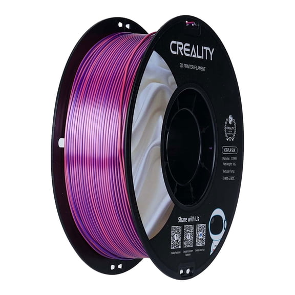 Creality Silk PLA Filament 1.75mm High Gloss 2.2lb Spool Clog-Free Easy Mold Use w Creality Ender CR Series & Most FDM Printers Pink-Purple 1 Unit per pack