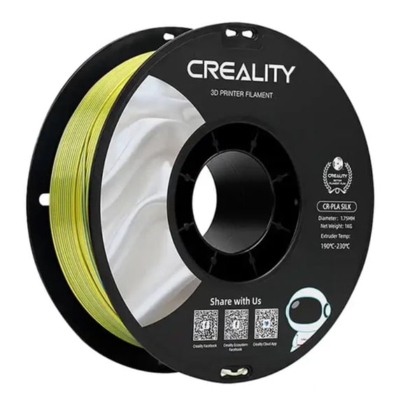 Creality Silk PLA Filament 1.75mm High Gloss 2.2lb Spool Clog-Free Easy Mold Use w Creality Ender CR Series & Most FDM Printers Yellow-Blue 1 Unit per pack