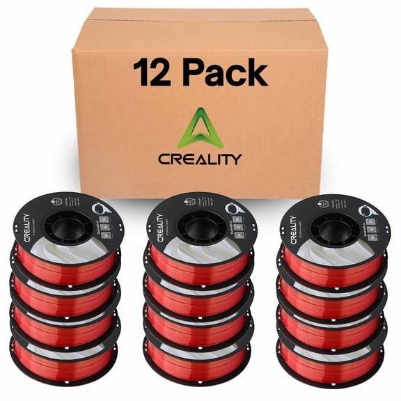 Creality Silk PLA Filament 12-Pack 1.75mm High Gloss 2.2lb Spool Clog-Free Use w Creality Ender CR Series & Most FDM Printer Gold-Red 12 Unit per pack