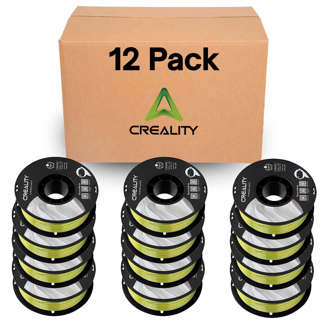 Creality Silk PLA Filament 12-Pack 1.75mm High Gloss 2.2lb Spool Clog-Free Use w Creality Ender CR Series & Most FDM Printer Yellow-Blue 12 Unit per pack
