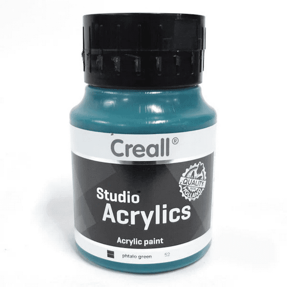 Creall Studio Acrylics, Acrylic Paint 500 ml, 52 Phtalo Green
