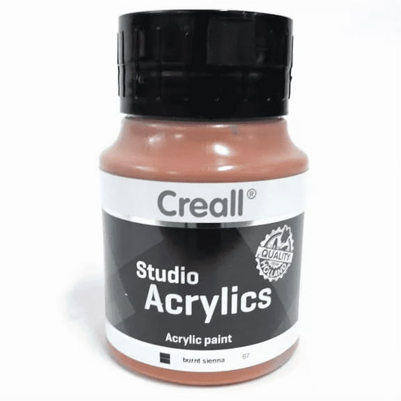 Creall Studio Acrylics, Acrylic Paint 500 ml, 67 Burnt Sienna